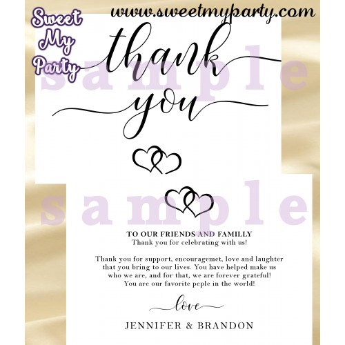 Rustic Wedding Thank You card,Rustic Wedding invitation insert card,(022w)